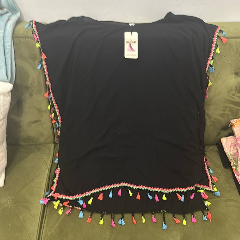 Black beach coverup